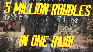 HOW I MADE 5 MILLION ROUBLES IN 1 RAID with a Mosin  Escape from Tarkov Woods [upl. by Ilenay]