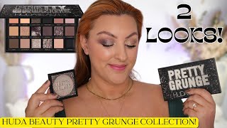 HUDA BEAUTY PRETTY GRUNGE COLLECTION  2 Looks amp First Impressions [upl. by Tessi]