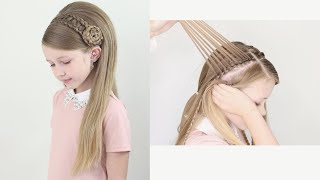 Ladder Headband Braid by SweetHearts Hair [upl. by Nosittam]