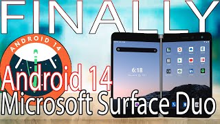 FINALLY Microsoft Surface Duo get ANDROID 14 UPDATE [upl. by Adnical369]