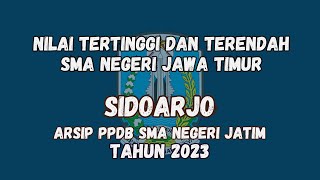 Nilai Tertinggi dan Terendah SMA Negeri Sidoarjo Tahun 2023 [upl. by Jacie]