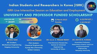 MS and PhD Scholarships in Korea  University and Prof Funded Scholarships  2023 [upl. by Ilene]