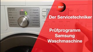 Testprogramm für Samsung Waschmaschinen Fehler erkennen [upl. by Lontson]