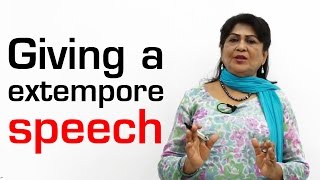 Giving a Extempore Speech  Spoken English Basic for Beginners [upl. by Ssitnerp]