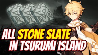 All Stone Slate in Tsurumi Island Locations FULL GUIDE  Genshin Impact 22 [upl. by Jeralee]