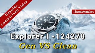 Rolex Explorer I 124270 36mm Compared（Gen vs Clean） [upl. by Atinomar]