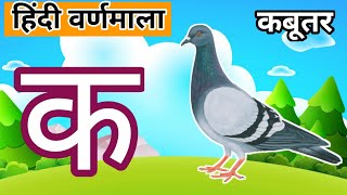 Hindi Varnmala  Ka Se Kabutar  क से कबूतर  ख से खरगोश  क से ज्ञ तक  Hindi Varnmala Balgeet [upl. by Alansen492]