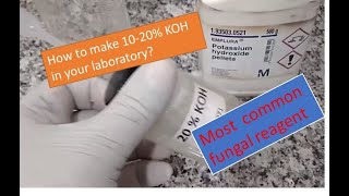 KOH reagent making procedure preparation of KOH Mycology [upl. by Compton]