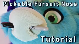 Pickable Fursuit Nose Tutorial [upl. by Yelreveb397]