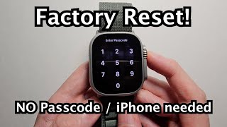 Apple Watch  How to Factory Reset WITHOUT Passcode or iPhone [upl. by Kavita]