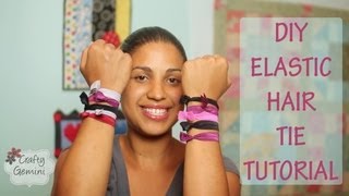 Elastic Hair Ties DIY TutorialNO SEW [upl. by Uoliram242]