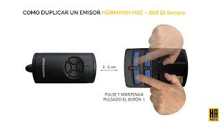 PROCESO PARA COPIAR MANDO HORMANN HSE 868 BI SECURE CON HR MULTI2 [upl. by Haya]