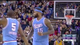 DeMarcus Cousins Records 38 Points 20 Rebounds vs Denver [upl. by Adigun]