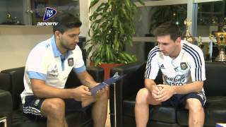 KUN AGUERO ENTREVISTA A MESSI DEPORTVMUNDO LEO [upl. by Jillie]