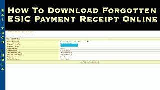 ESIC Challan Receipt Print  ESIC Paid Challan Download [upl. by Lorenzo]