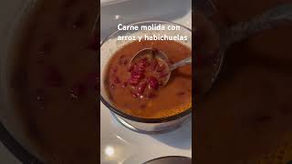 Carne molida con arroz y habichuelas [upl. by Charissa]