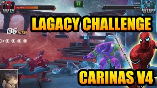 Lagacy 5 Star Stark Spidey Act 7 Challenge  73 Kang  Carinas V4  Marvel Contest of Champions [upl. by Aihsa]