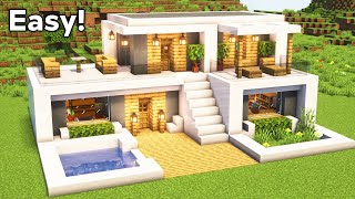 Minecraft Small Modern House Tutorial🏠 [upl. by Soluk]