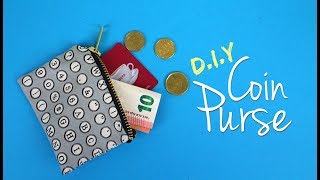 DIY Coin Purse  Beginner  Sewing [upl. by Ellerad]