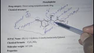 Phenylephrine Structure IUPAC Properties Uses Formulation Brand name Sympathomimetic drug D Pharm [upl. by Grassi506]