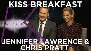 Jennifer Lawrence amp Chris Pratt talk Passengers Nandos amp more [upl. by Asoramla]