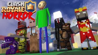 Monster School  CLASH ROYALE vs granny baldis slenderman  Minecraft Animation [upl. by Bekaj]