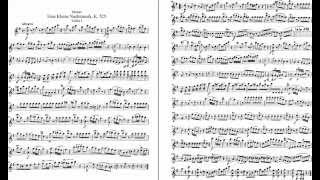 Eine Kleine Nachtmusik 1st movement Allegro  with sheet music 1st Violin  D [upl. by Mraz]