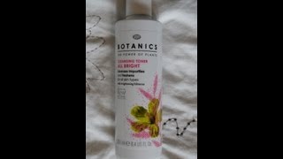 Botanics All Bright Cleansing Toner Review [upl. by Suoilenroc]