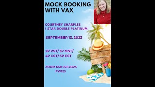 Mock Booking with VAX with 1 Star Double Platinum Courtney Sharples [upl. by Ahsiei]