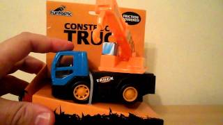 CONSTRUCTION CRANE LORRY 16 cm FRICTION POWERED TOUGH TOY [upl. by Sadnalor]