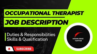 Occupational Therapist Day in the Life  Occupational Therapist Duties  Job Description [upl. by Kenlee]