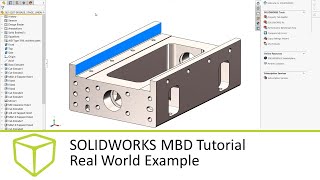 SOLIDWORKS MBD Tutorial  Real World Example [upl. by Palladin]