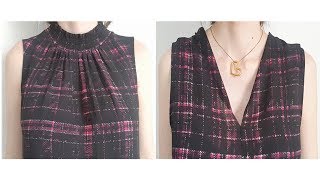 DIY V Neck Top No Sewing Fast amp Easy [upl. by Halyhs]