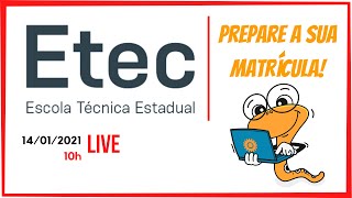 Vestibulinho ETEC  Prepare a sua matrícula [upl. by Hsejar350]