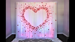 Paper Heart Backdrop DIY  How To [upl. by Eisle]