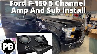 2015  2020 Ford F150 5 Channel Amp and Sub Install to Aftermarket Radio [upl. by Aninat834]