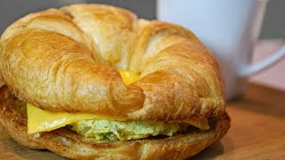 Breakfast Egg Croissant Sandwich  In Under 2 mins [upl. by Bluh]