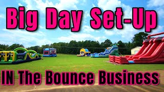 Big Day Set Up Bounce House Rental Business Wow Inflatables [upl. by Saoj]