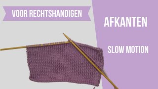 Leren breien afkanten [upl. by Ardnuasak739]