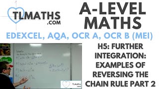 ALevel Maths H504 Further Integration Examples of Reversing the Chain Rule Part 2 [upl. by Eulalie]