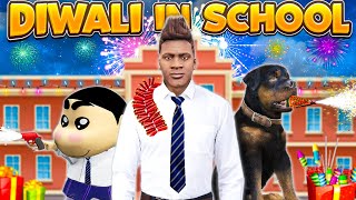 Franklin and Shinchan Celebrating Diwali In School In GTA 5  Full Movie   School Mein Diwali [upl. by Sad]