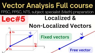 Localized and non localized vector  fixed vector and free vector lec5 ppscmaths csirnet video [upl. by Teraj563]