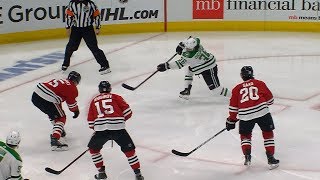 Mats Zuccarello records goal assist in Stars debut [upl. by Yednarb]