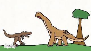 Alamosaurus vs Tyrannosaurus [upl. by Ynor]