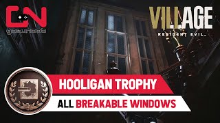 Resident Evil Village 8  All Breakable Castle Windows Locations  Hooligan Trophy [upl. by Sirraj]