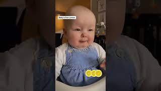 Baby’s reaction to First lemon 😊 [upl. by Gambrill]