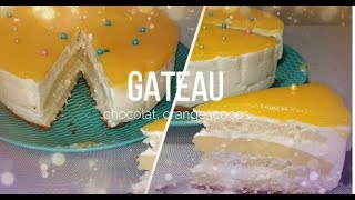 Gâteau chocolat blanc orange 🍊 et noix de cocos [upl. by Hessney]