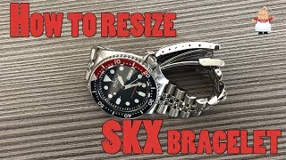 How to resize original jubilee bracelet on Seiko SKX 009 or 007 [upl. by Ttnerb]