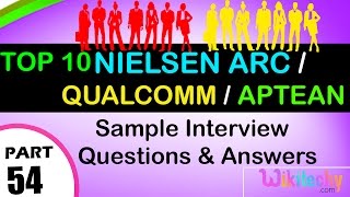 NIELSEN ARC ANALYST  QUALCOMM  APTEAN Top most interview questions and answers for freshers [upl. by Bortz329]