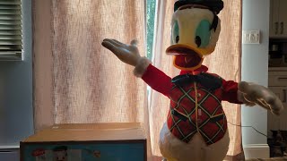 DEMO New 2024 Life Size HomeDepot 4ft Animated Christmas Disney Donald Duck Animatronic [upl. by Anelrad]